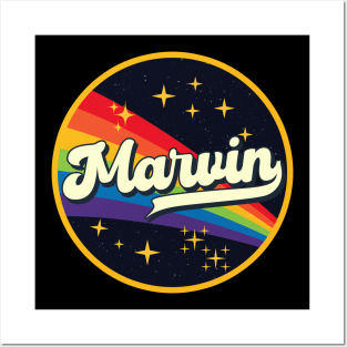 Marvin // Rainbow In Space Vintage Style Posters and Art